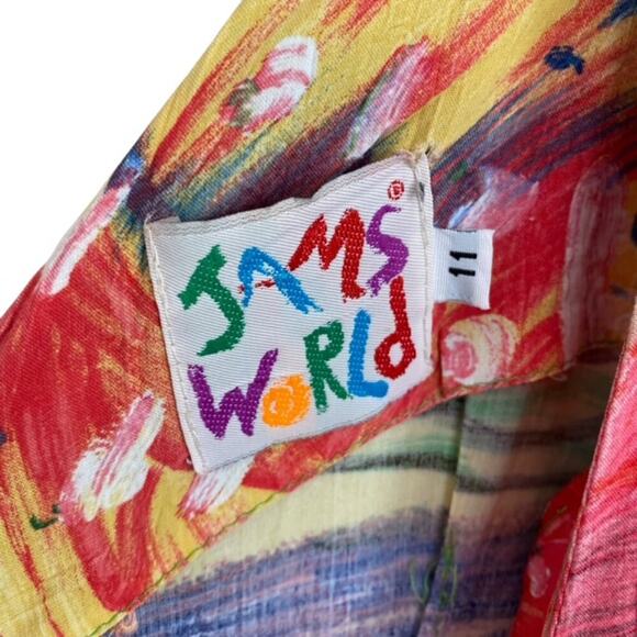 Jams World Multi-Colored Tank Style Fitted Dress - Size 11 - Picture 4 of 6